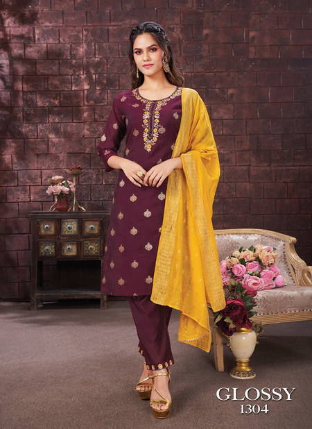 Kanasu Glossy Exclusive Wear Wholesale Ready Made Suit Collection
 Catalog